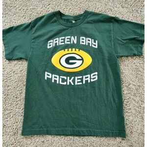 NFL Team Green Bay Packers Logo Dri Tek Shirt Boys Size XL‎ Football NFL